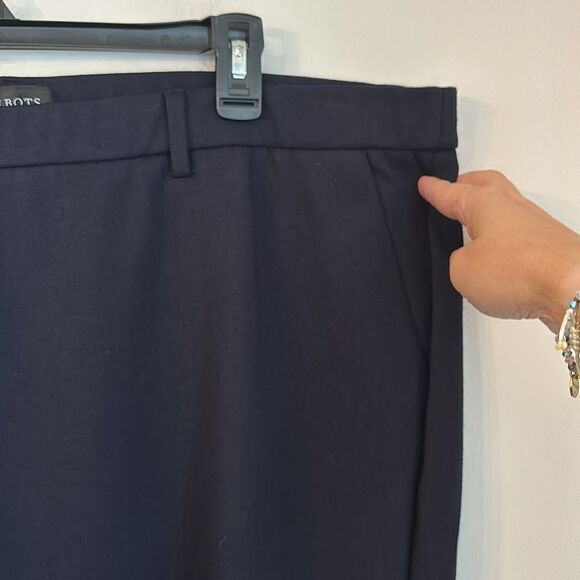 Talbots pull on straight leg navy blue comfortable Women's Pants size 22W NWT! - Picture 4 of 10